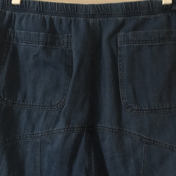 UNIVERSAL WORKS Blue Denim Pull On Elasticized Waist Chore Fatigue Pants 30 - Picture 4 of 6